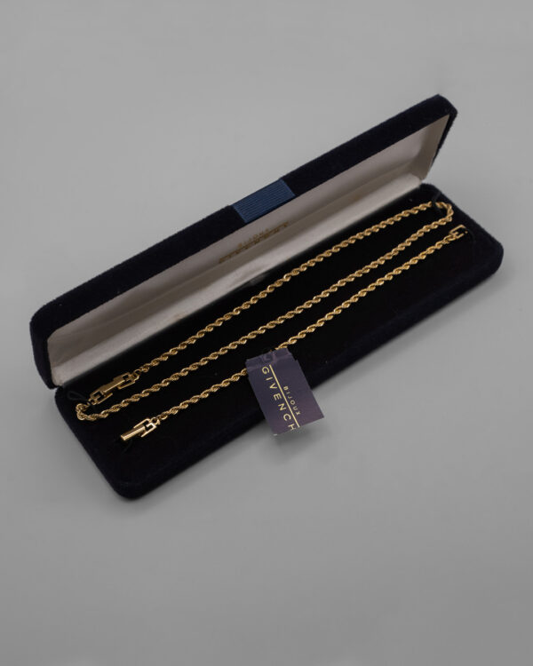 Komplet biżuterii Givenchy - naszyjnik i bransoletka Twisted Rope, lata 80./90.