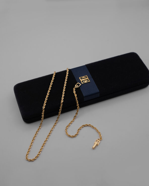 Komplet biżuterii Givenchy - naszyjnik i bransoletka Twisted Rope, lata 80./90.