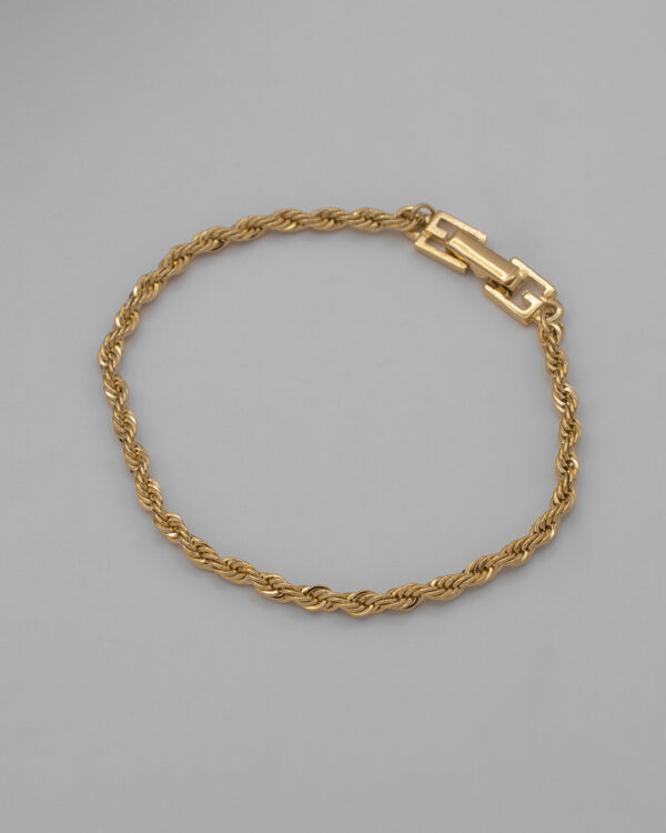 Komplet biżuterii Givenchy - naszyjnik i bransoletka Twisted Rope, lata 80./90.
