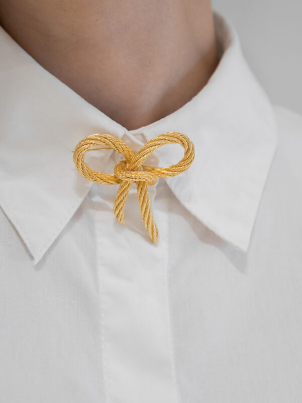 Broszka Christian Dior – kokarda – lata 80.