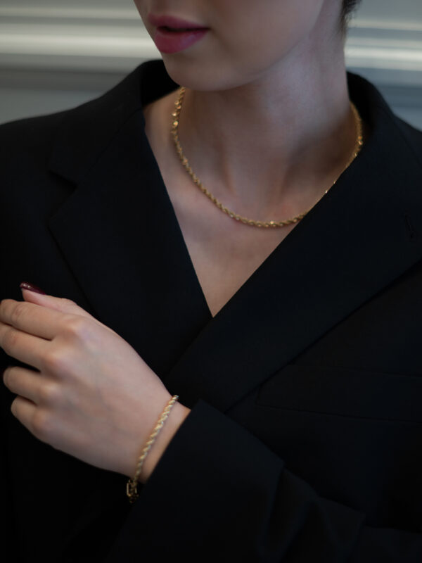 Komplet biżuterii Givenchy - naszyjnik i bransoletka Twisted Rope, lata 80./90.