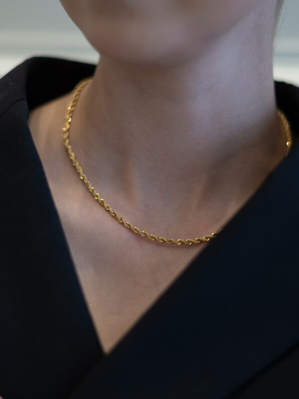 Komplet biżuterii Givenchy - naszyjnik i bransoletka Twisted Rope, lata 80./90.