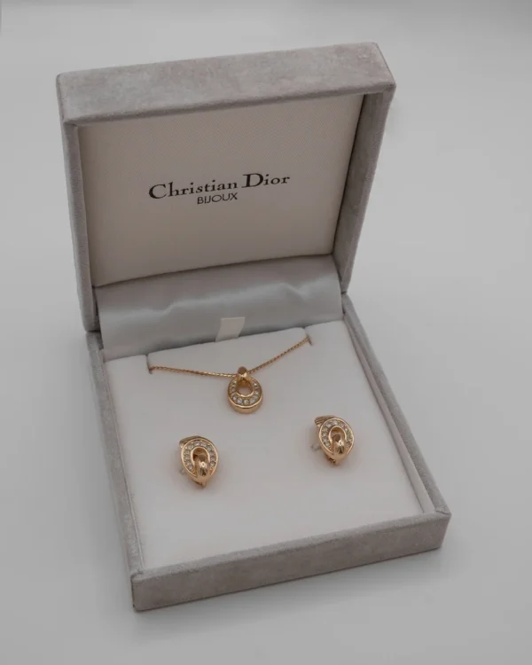 Komplet biżuterii Christian Dior z kryształkami