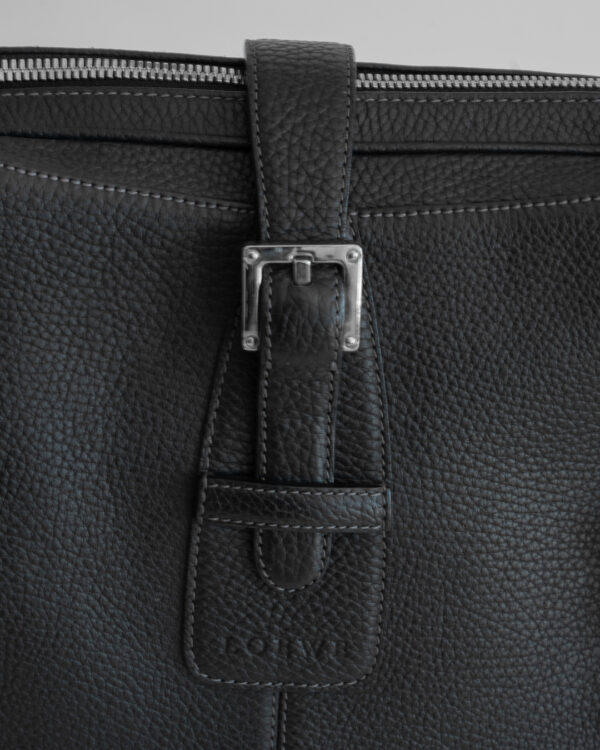 Torebka Loewe Vintage Black Leather Doctor Bag 90s