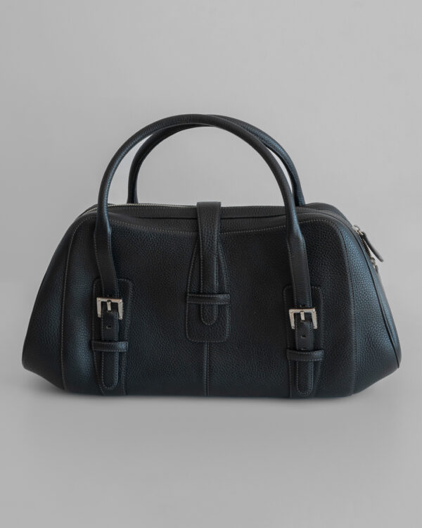 Torebka Loewe Vintage Black Leather Doctor Bag 90s