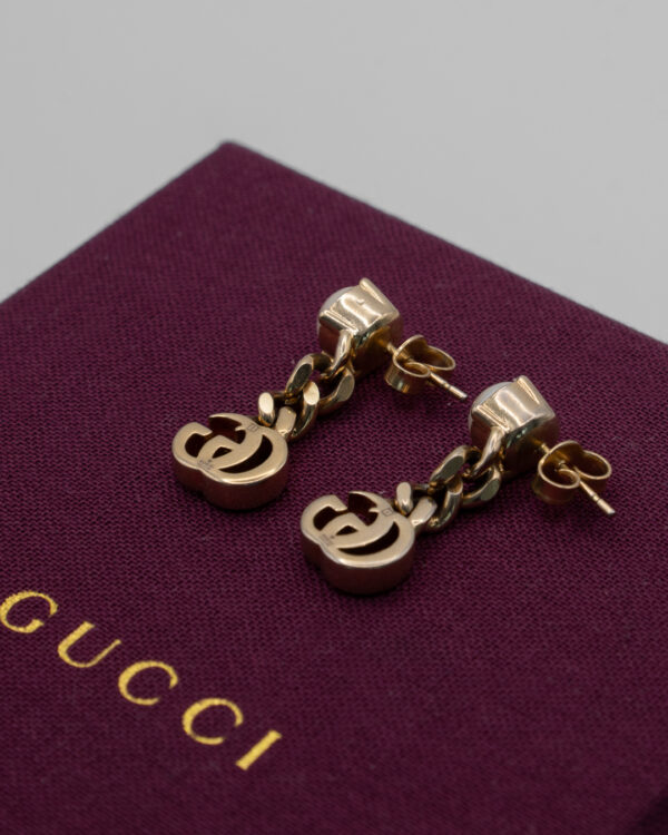 Kolczyki Gucci GG – Perły i Złote Logo GG, w Oryginalnym Pudełku Gucci