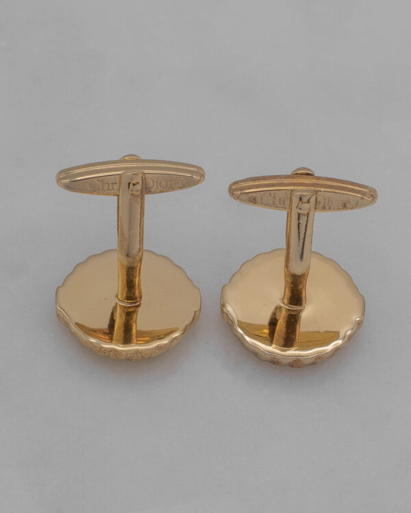 Męski komplet Christian Dior – spinki do mankietów i szpilka do krawata (tie pin)