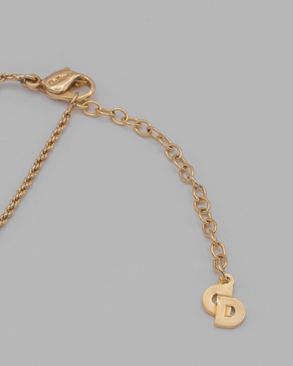 Komplet Christian Dior 90s – naszyjnik i klipsy, złote medaliony