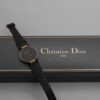 Zegarek Christian Dior – minimalistyczny luksus z głęboką czarną tarczą, lata 80./90.
