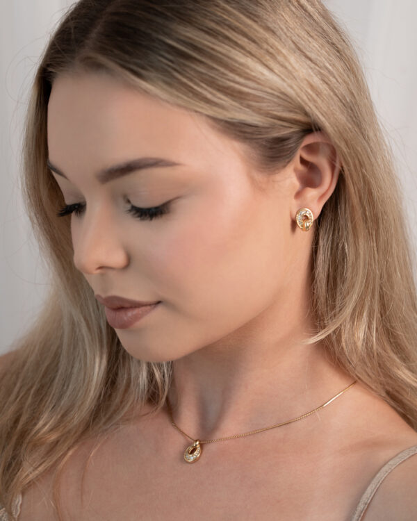 Komplet biżuterii Christian Dior z kryształkami