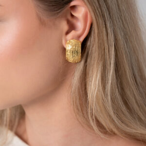 Klipsy Christian Dior – logowane koronkowe houte couture lata 80./90.