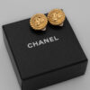 Klipsy Chanel, logo CC  – lata 90. z oryginalnym pudełkiem